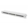 DIGITUS DN-91524S CAT 5e Class D Shielded Patch Panel, 24-Port RJ45, 1U, Grey RAL 7035