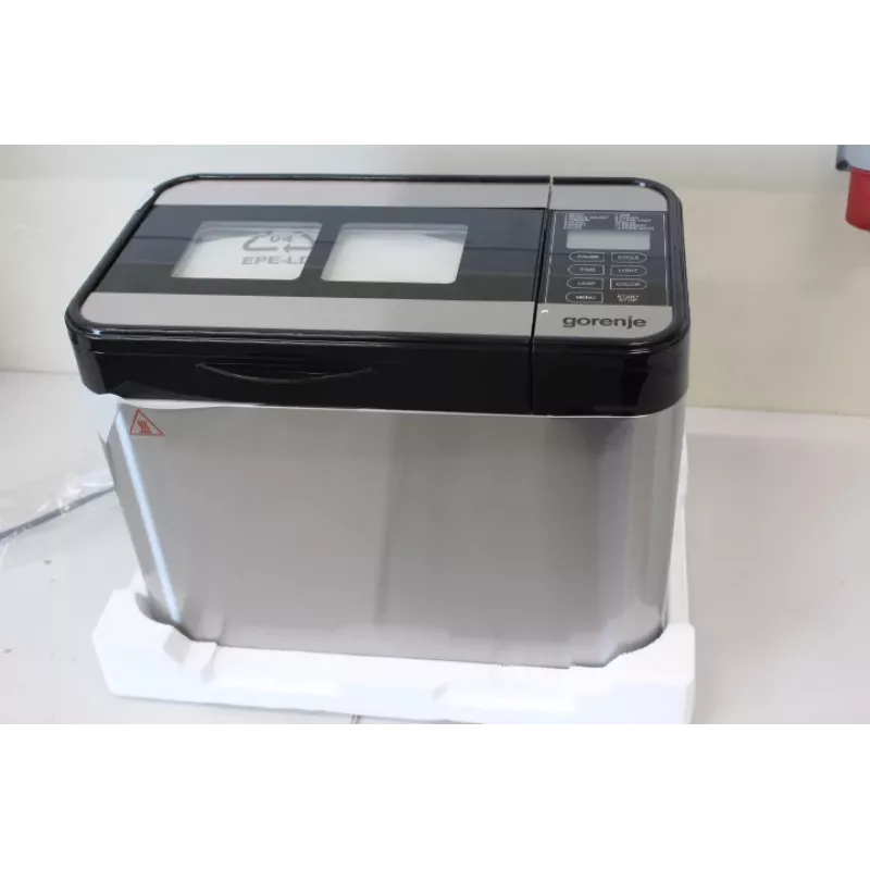 Bread maker Gorenje BM1400E — 815 W, 12 programs, LCD, stainless steel, 1400 g loaf, double baking pan