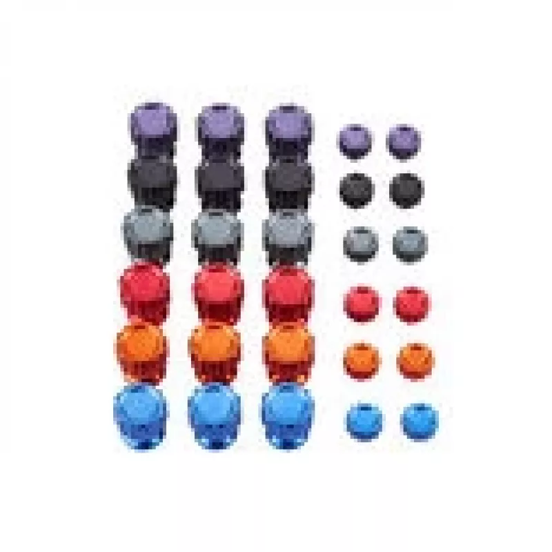 Asetek Aluminum Button Color Kit for Asetek controllers — 6 colors set
