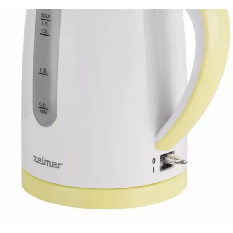 Electric kettle Zelmer 1.7 L 2200 W White Yellow