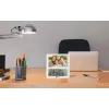Digital photo frame TFA Geemarc Viso 5 with radio-controlled clock, white