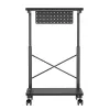 MACLEAN RS430 Mobile CPU Trolley Stand with NanoRS Shelf, 80kg Capacity, Adjustable Height 550-850mm, Black