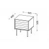 Cama Bedside cabinet, 2 pcs. CORTINA 45x40x51 black