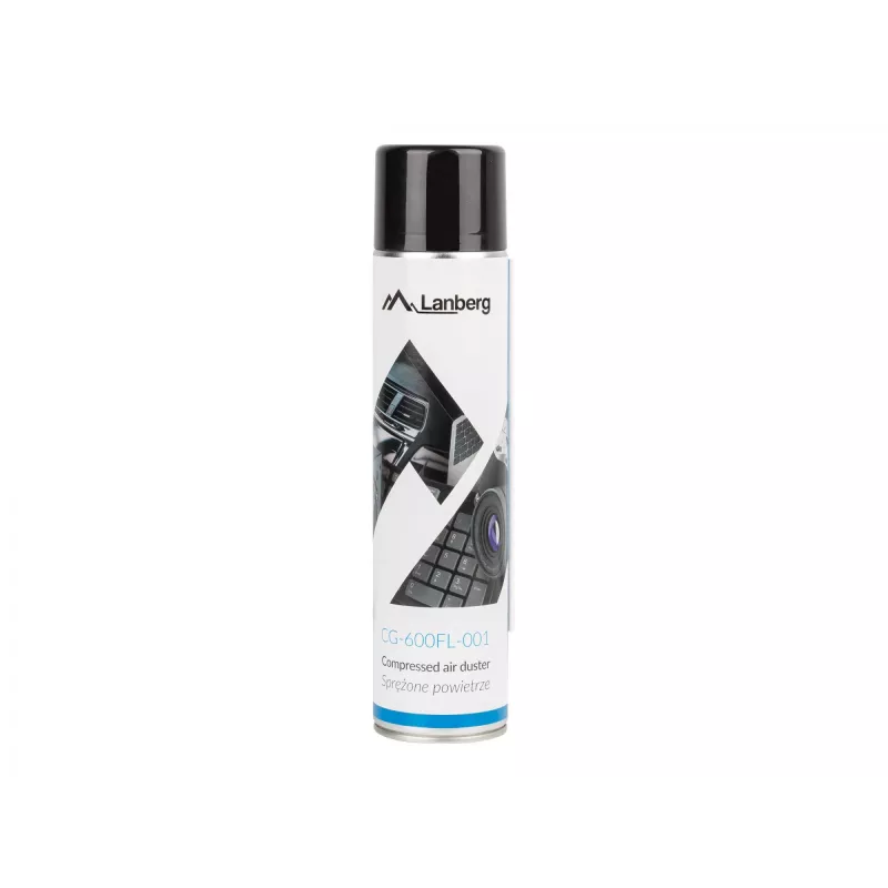 Compressed Air Duster LANBERG CG-600FL-001 — 600 ml, for PC cleaning, Black/Blue/White
