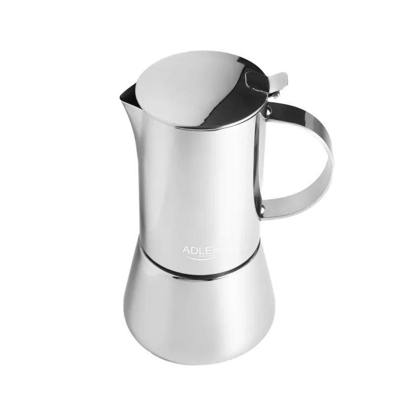 Espresso coffee maker Adler AD 4419 — stainless steel body, compact size