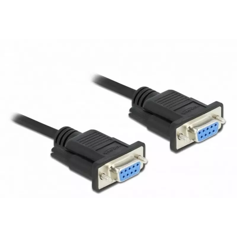 Serial Cable DeLOCK 86604 Black 10 m RS-232 Sub-D9