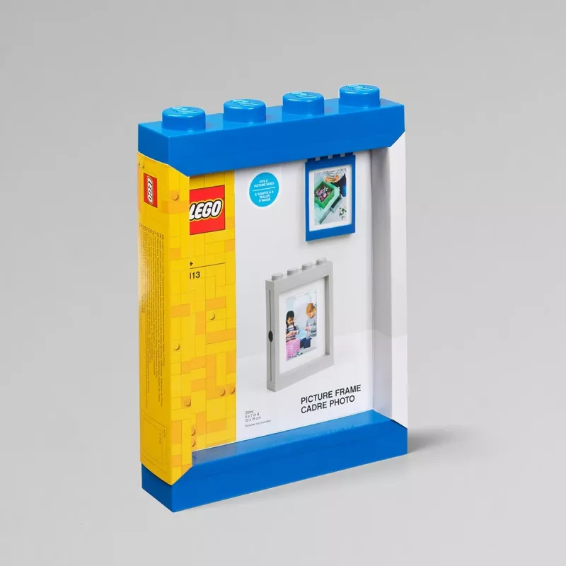 LEGO Bilderrahmen PICTURE FRAME, (B)191 x (H)268 mm, blau aus ABS-Kunststoff, mit 4 Noppen, stapelbar, passend für - 1 Stück (41131731)