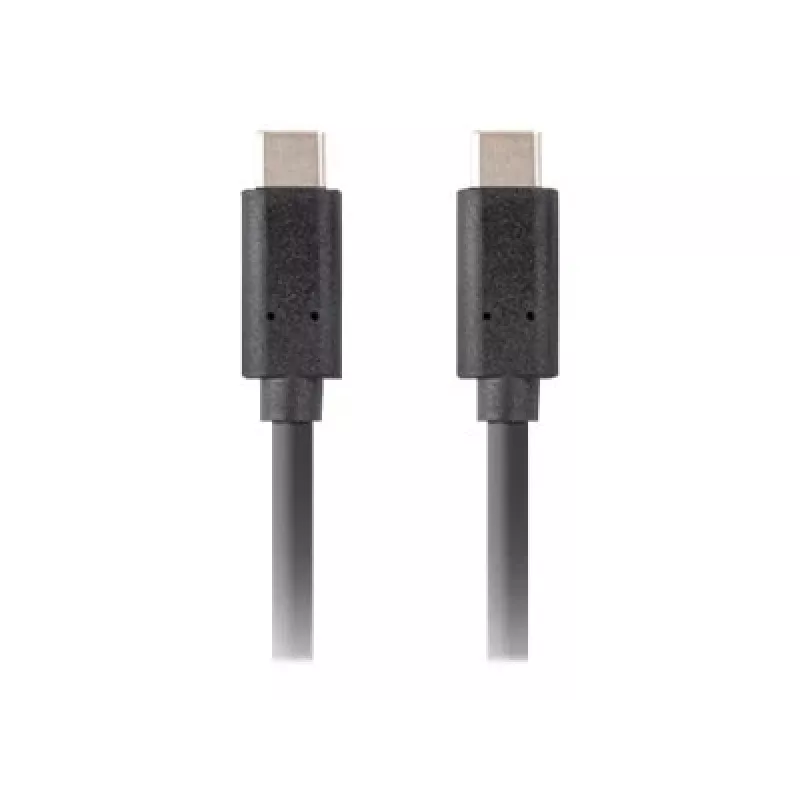 USB C to USB C cable LANBERG CA-CMCM-32CU-0010-BK — USB 3.2 Gen 2, 1 m, black, 100 W charging, 4K video