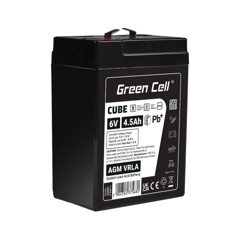 Battery AGM VRLA 6V 4,5Ah IP54