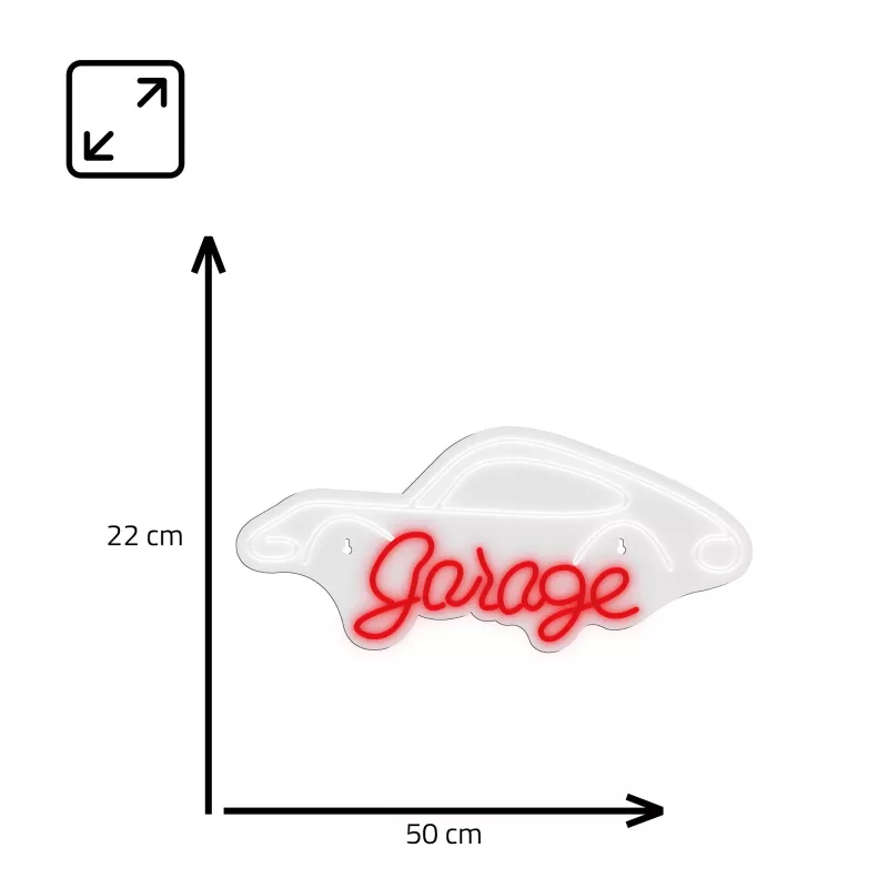 Decorative neon light MANTA SNL95WH white-red — two-color neon-style lighting