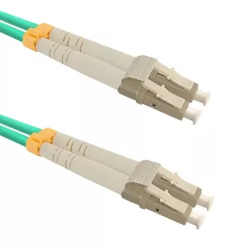 Qoltec - patch cable - LC/UPC Multimode (M) Pour LC/UPC Multimode (M) - 1 M - fibre optic - Duplex - 50 / 125 Microns - OM3 - halogen-free