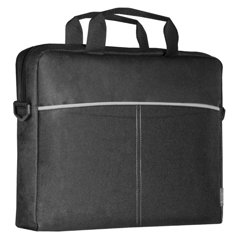 Laptop bag DEFENDER Lite 39.6 cm (15.6 inch) Black/Grey, polyester, zipper, handle, removable shoulder strap