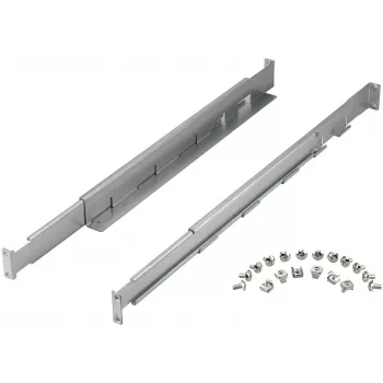 Rack rail kit PowerWalker 10120531 — silver, width 550 mm, height 140 mm, depth 70 mm, supports rack depth 78–120 cm, weight 3.1 kg