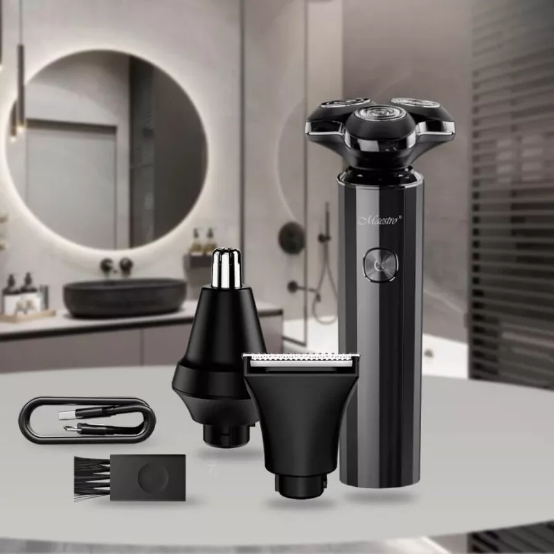 Shaving kit Maestro MR-676 3-in-1 USB rechargeable compact design