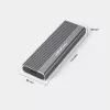 Qoltec Enclosure for SSD M.2 drive,SATA,NGFF,USB C