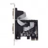 Internal Serial Adapter GEMBIRD SPC-22 PCIe RS-232 Low-profile, WCH382, 16000 Kbit/s, 67×120×20 mm, black
