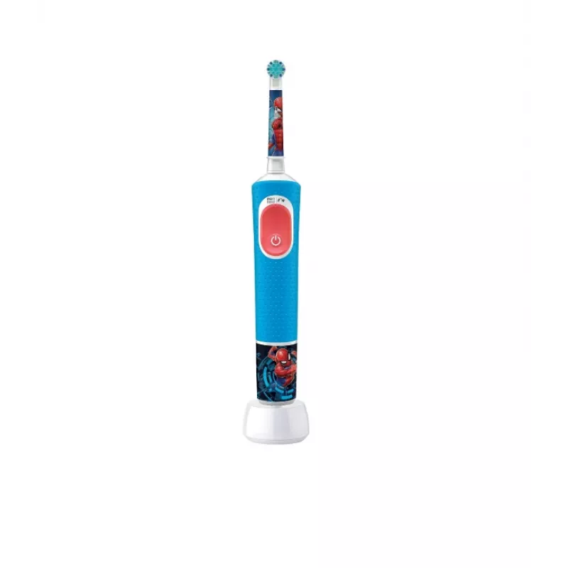 Electric toothbrush Oral-B Vitality PRO Kids Spiderman, blue — children's powered toothbrush for daily use