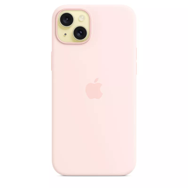 Silicone case with MagSafe for iPhone 15 Plus - light pink