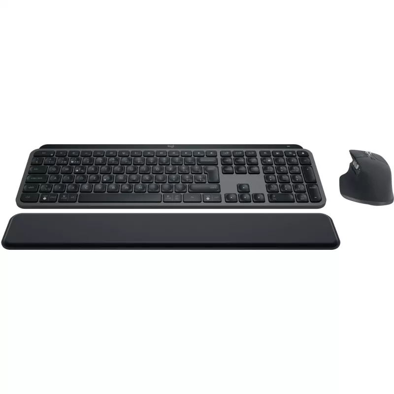 Logitech MX Keys S Combo keyboard Mouse included Office RF Wireless + Bluetooth QWERTZ Swiss Graphite