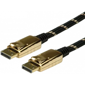 DisplayPort cable ROLINE 11.04.5649 10 m Black Gold