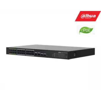 Dahua Technology ePoE DH-LR2226-24ET-360-V2 network switch Managed L2 Gigabit Ethernet (10/100/1000) Power over Ethernet (PoE) Black