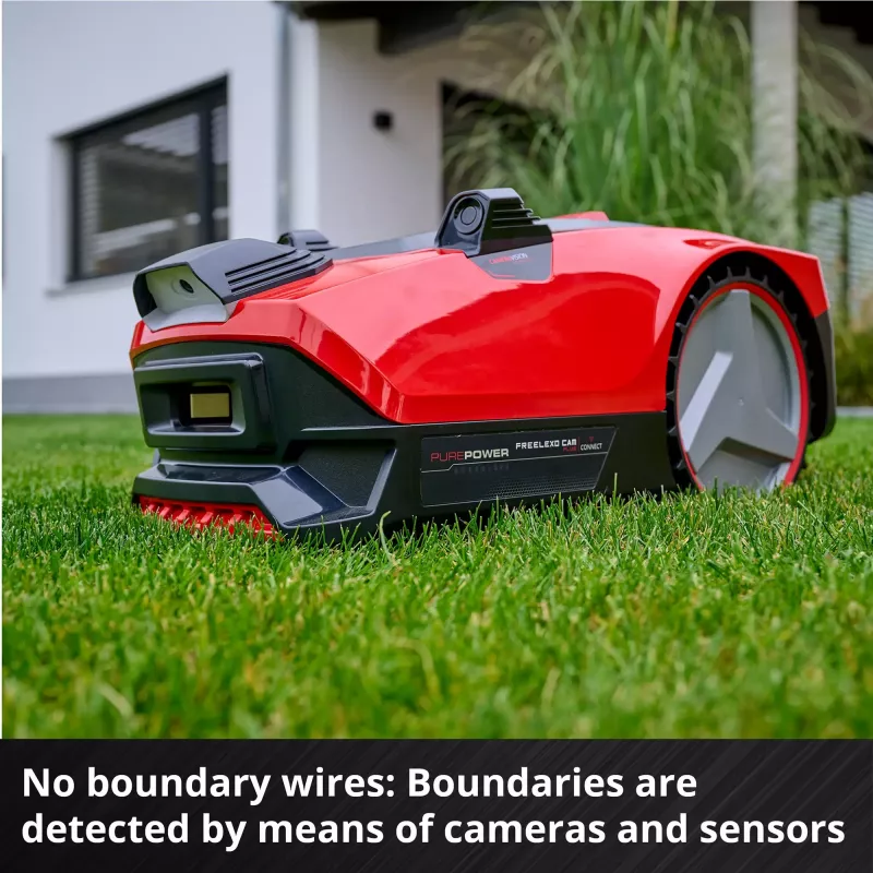 Power X-Change Robot Mower FREELEXO CAM PLUS 600 (Red/black, Li-Ion Battery Plus 4,0Ah, Camera + Sensor)
