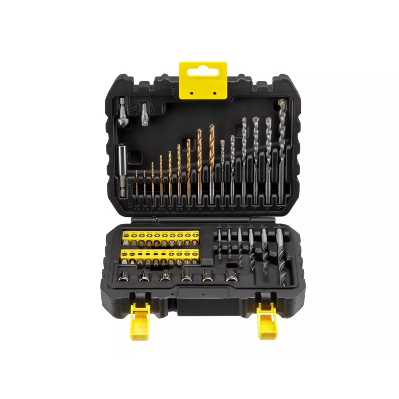 Hand tool set STANLEY STA88546 — 50-piece general-purpose drill bit and workshop kit with case, suitable for wood