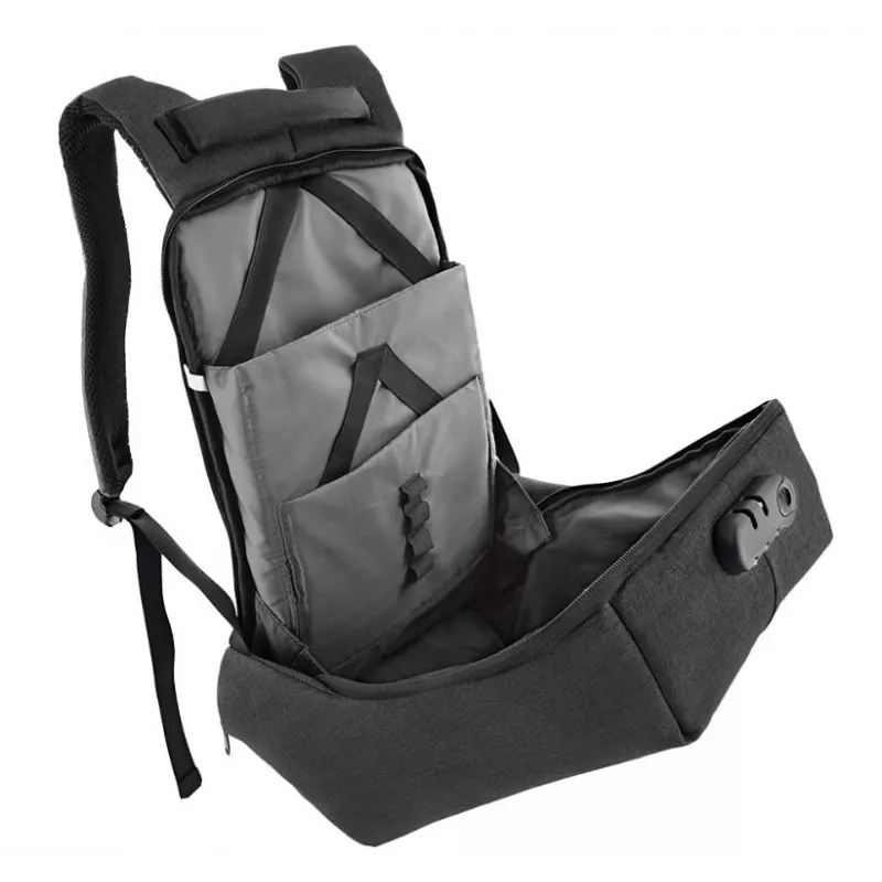 Backpack Tellur Notebook 15.6 Antitheft with USB port, Black