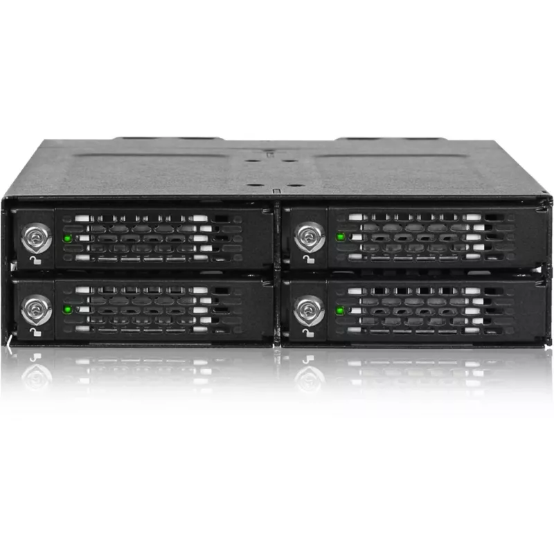 ICY DOCK - ToughArmor MB720MK-B V3 - 4x PCIe 4.0 M.2 NVMe to 4x OCuLink in 1x 5.25 bay mobile rack metal black w/ keylock (tri-mode compatible)