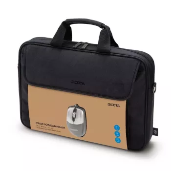 Toploader bag DICOTA D30805-RPET 40.6 cm 16 inch Black