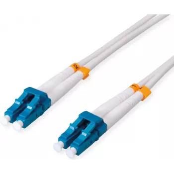 ROLINE Fiber Optic Cable Duplex - 9/125um OS2 - LC-APC/LC-APC - steel armored - LSOH - white - 10 m