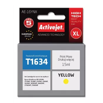 Ink cartridge ActiveJet AE-16YNX compatible for Epson T1634 / 16XL, yellow, 15 ml, high (XL) yield