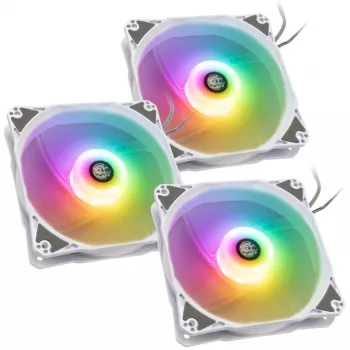 Cooling fan BitsPower Notos RGB PWM 120mm white, 3-pack