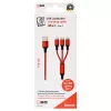 USB Cable 2GO 797150 1.5m USB B USB C/Micro-USB B/Lightning Red