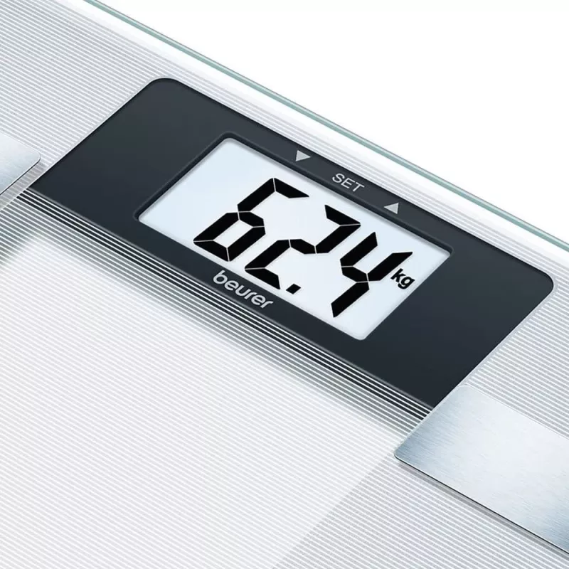 Beurer BG 13 Square Grey, Transparent Electronic personal scale