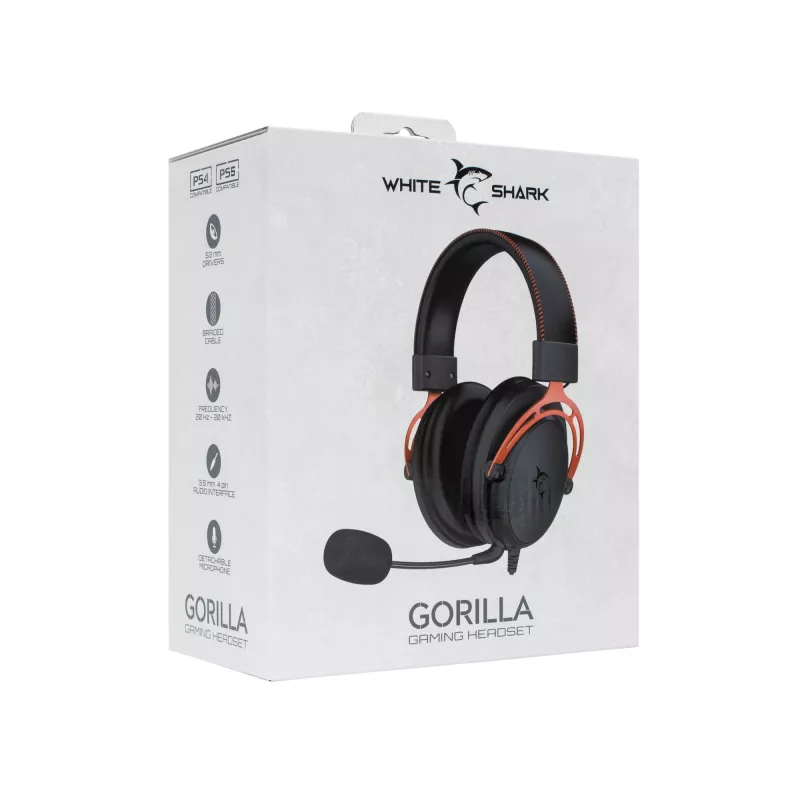 Headphones White Shark GH-2341 Gorilla Black/Red
