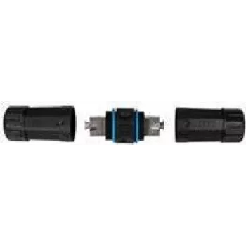 LogiLink Professional - Network Coupler - IDC, 8-pin to IDC, 8-pin - Shielded -Cat.7 Raw Cable - outdoors - Black