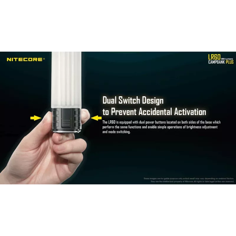 Battery powered camping lantern Nitecore LR60 280 lm USB C