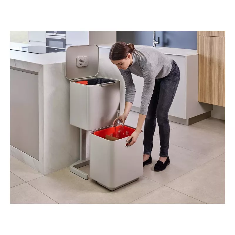 Joseph Joseph waste bin Totem 60 L stone grey