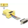 DELOCK D-Sub 15 pin male to RJ12 female assembly kit, yellow