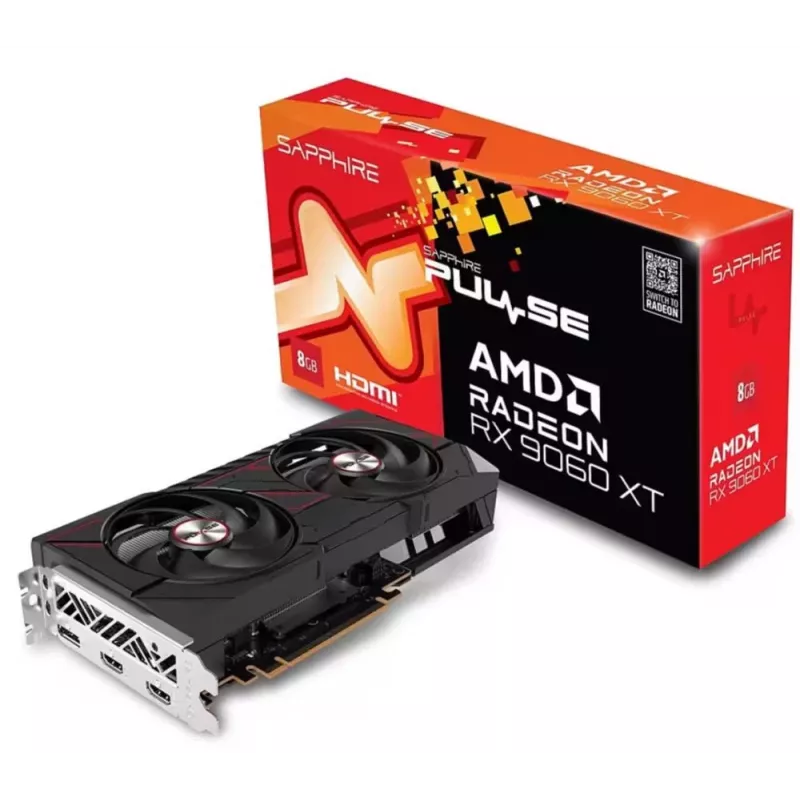 Graphics Card Sapphire Radeon RX 9060 XT 8GB GDDR6, 128-bit, PCIe 5.0, 3320 MHz, 2x DP + HDMI