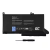 Battery Green Cell DE127V2 for DELL Latitude — 11.4 V LiPo 2700 mAh, 3-cell, black