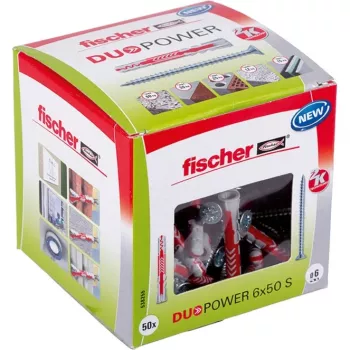 FISCHER DOWEL DUOPOWER 6x50 S 50pcs. WITH SCREW