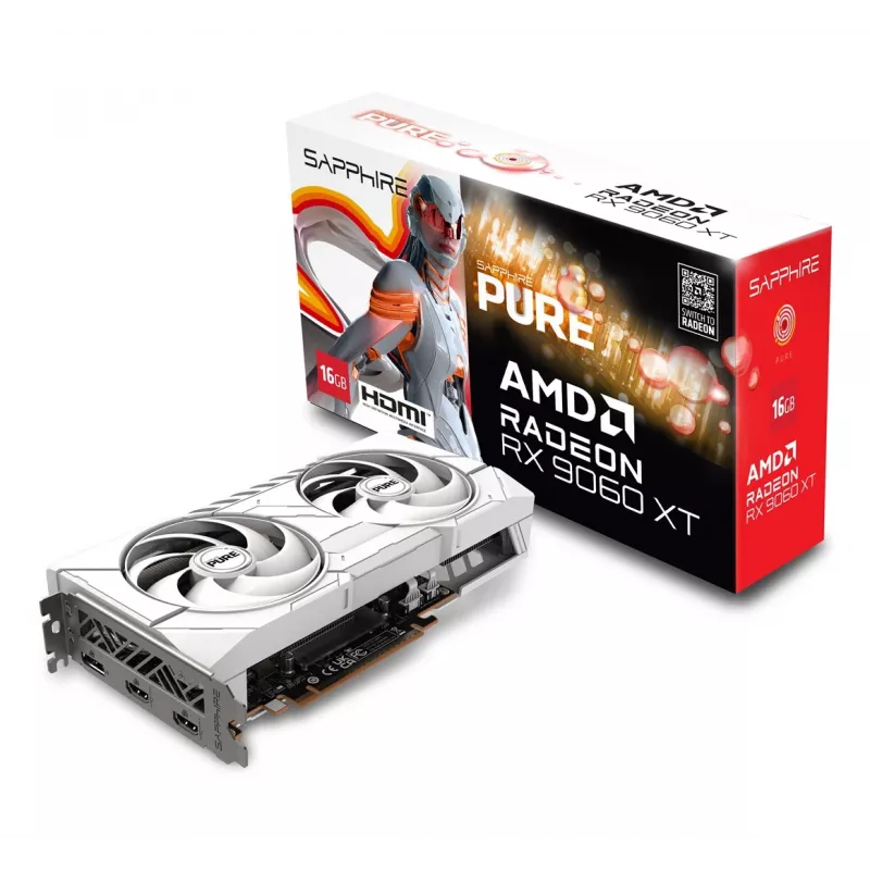 SAPPHIRE PURE Radeon RX 9060 XT Gaming OC 16GB Graphics Card
