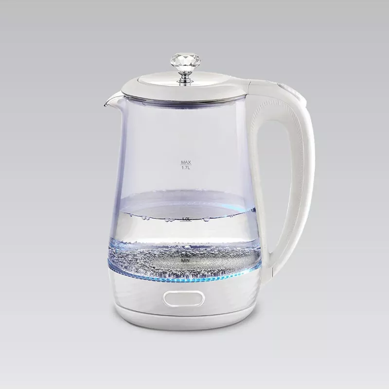 Electric kettle Maestro MR 052 WH — 1.7 L, 2200 W, translucent white, glass housing