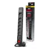 Power strip Acar S6 surge protector — 6 outlets, 5 m cable, black