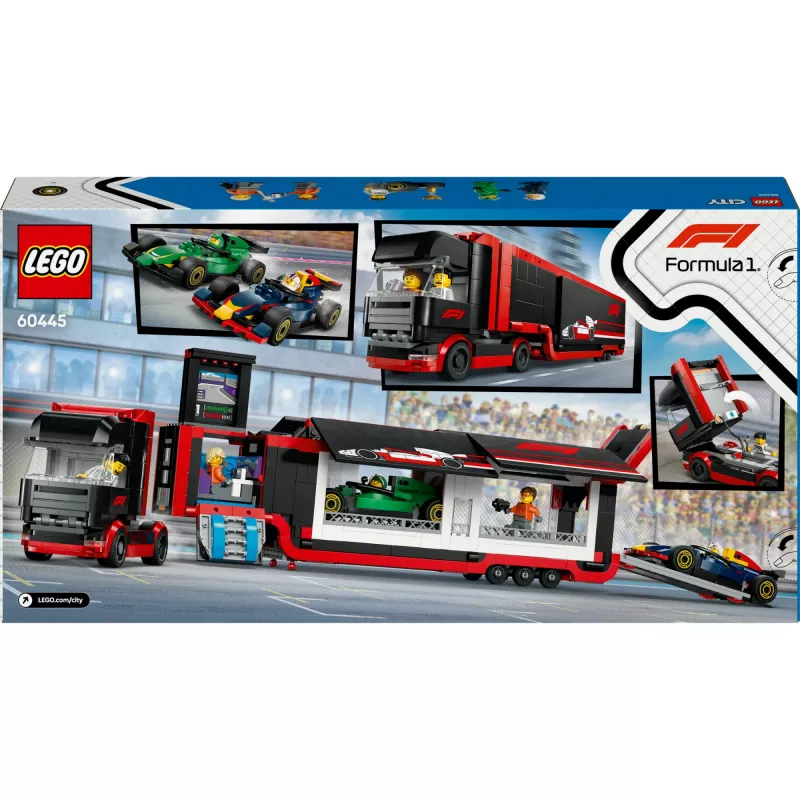 LEGO CITY 60445 F1 - Truck with RB20 & AMR24 F1 Cars
