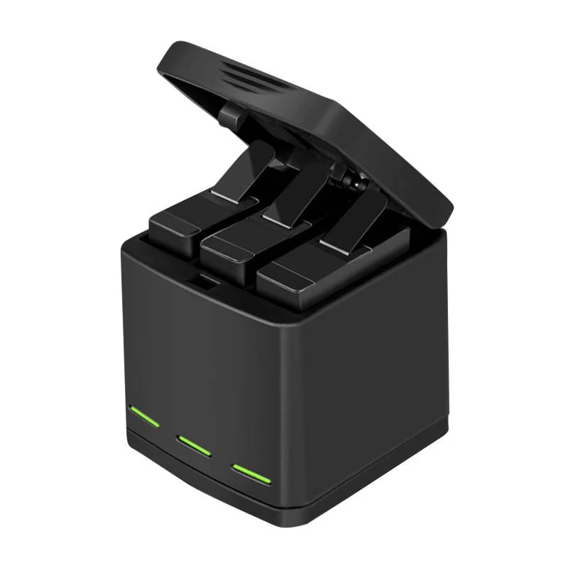 Three-channel charger Telesin GP-BNC-801 for GoPro Hero5/6/7/8 with charging slot for 2 batteries
