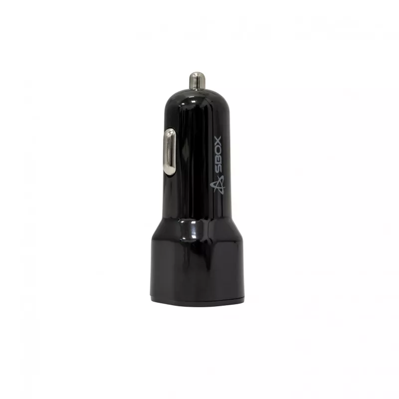 Car charger SBOX CC-038 38W Black — dual-port USB power adapter for vehicle