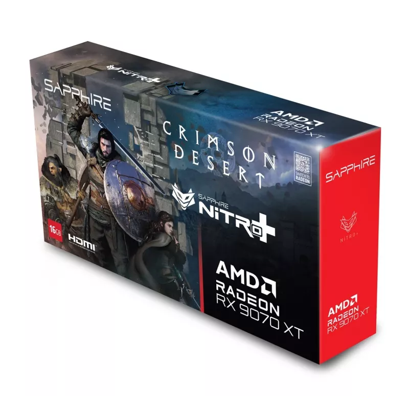 Graphics card Sapphire NITRO+ Radeon RX 9070 XT OC Crimson Desert Edition — 16 GB GDDR6, 256-bit, PCIe 5.0